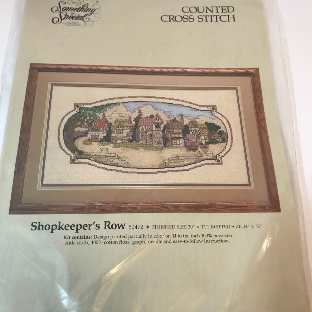 Something Special 'Shopkeeper's Row’ Counted Cross Stitch Kit #50472 Sealed